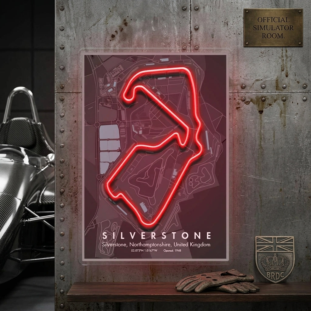 Silverstone Formula 1 Circuit LED Neon Sign Light Pop Art
