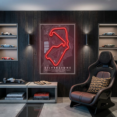 Silverstone Formula 1 Circuit LED Neon Sign Light Pop Art