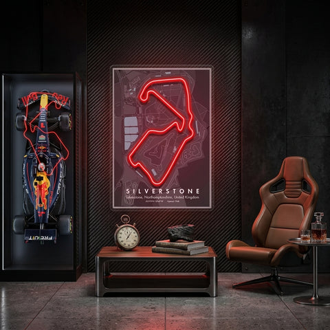 Silverstone Formula 1 Circuit LED Neon Sign Light Pop Art