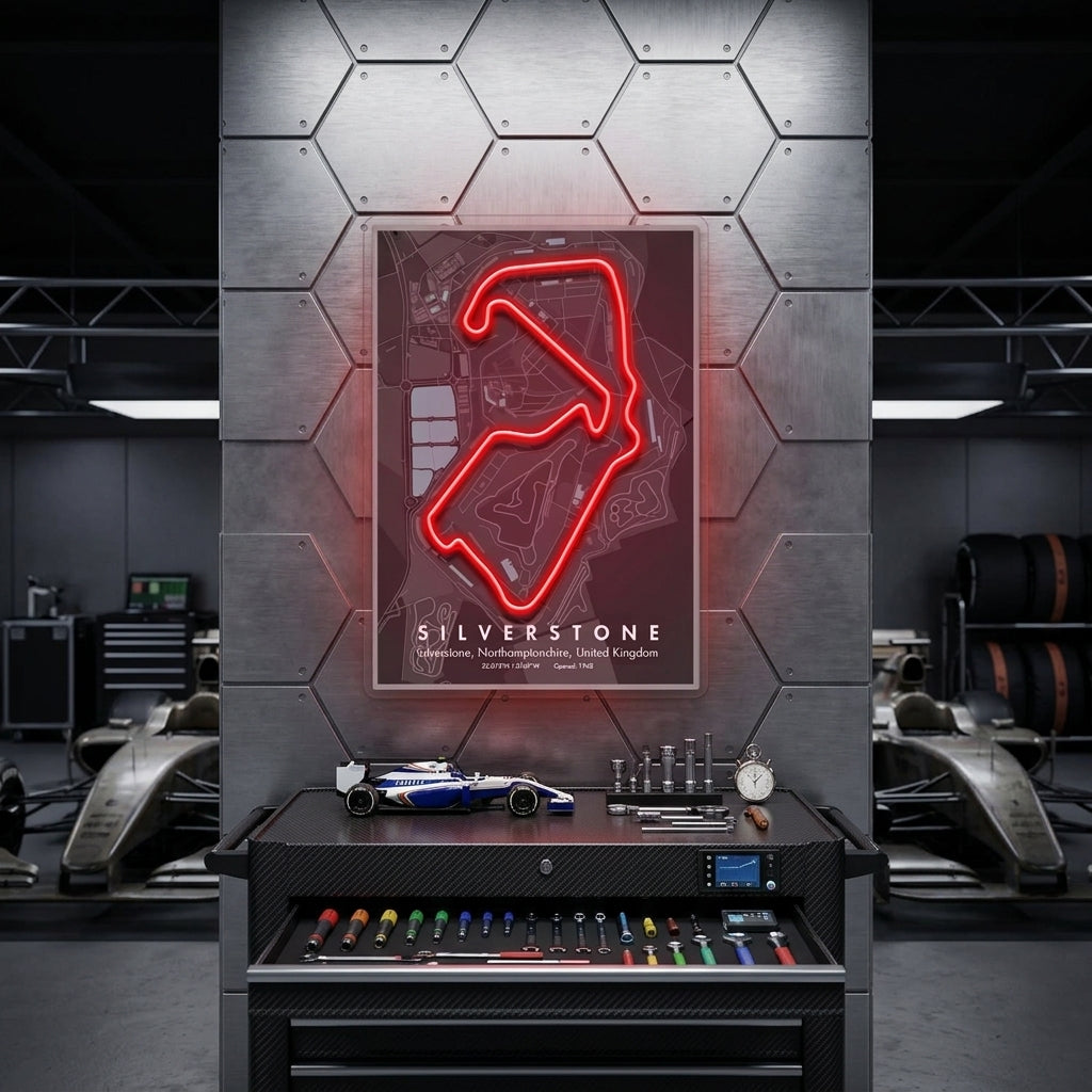 Silverstone Formula 1 Circuit LED Neon Sign Light Pop Art