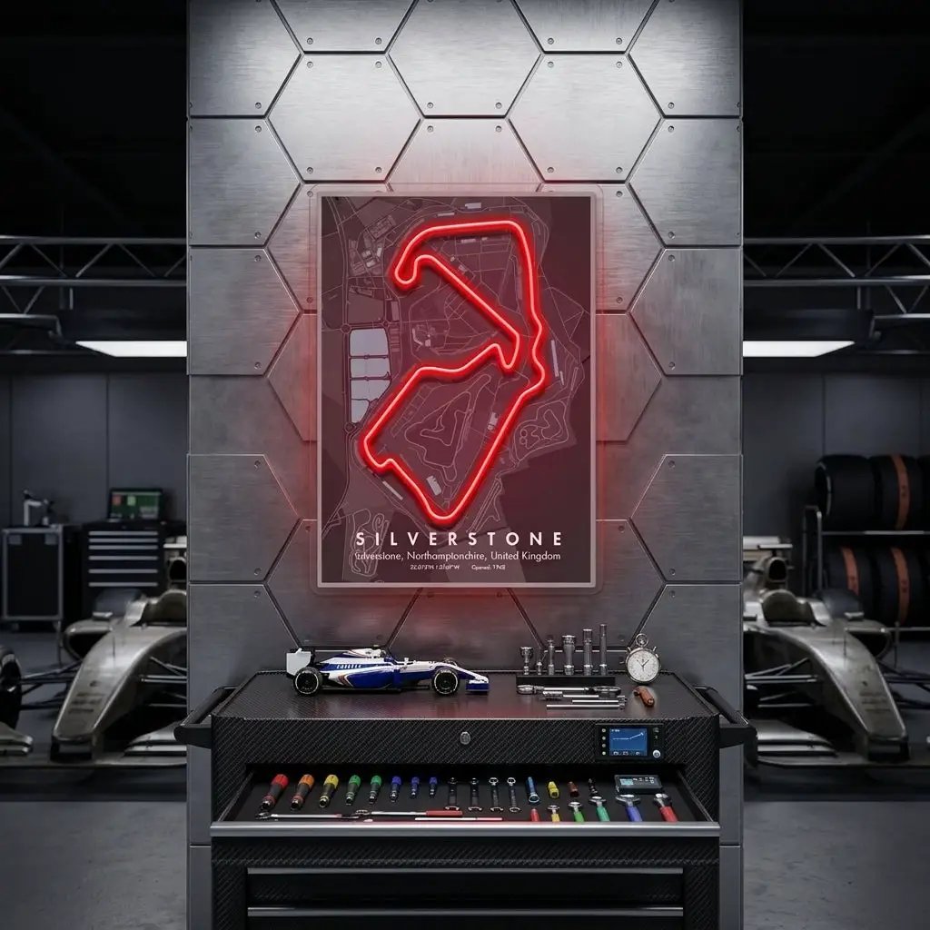 Silverstone Formula 1 Circuit LED Neon Sign Light Pop Art