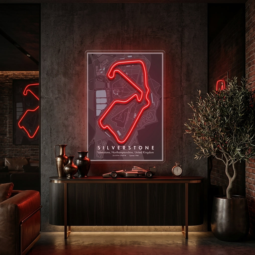 Silverstone Formula 1 Circuit LED Neon Sign Light Pop Art
