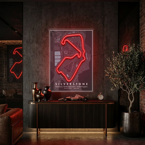 Silverstone Formula 1 Circuit LED Neon Sign Light Pop Art
