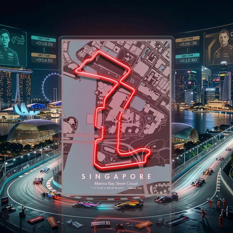 Singapore Formula 1 Circuit LED Neon Sign Light Pop Art