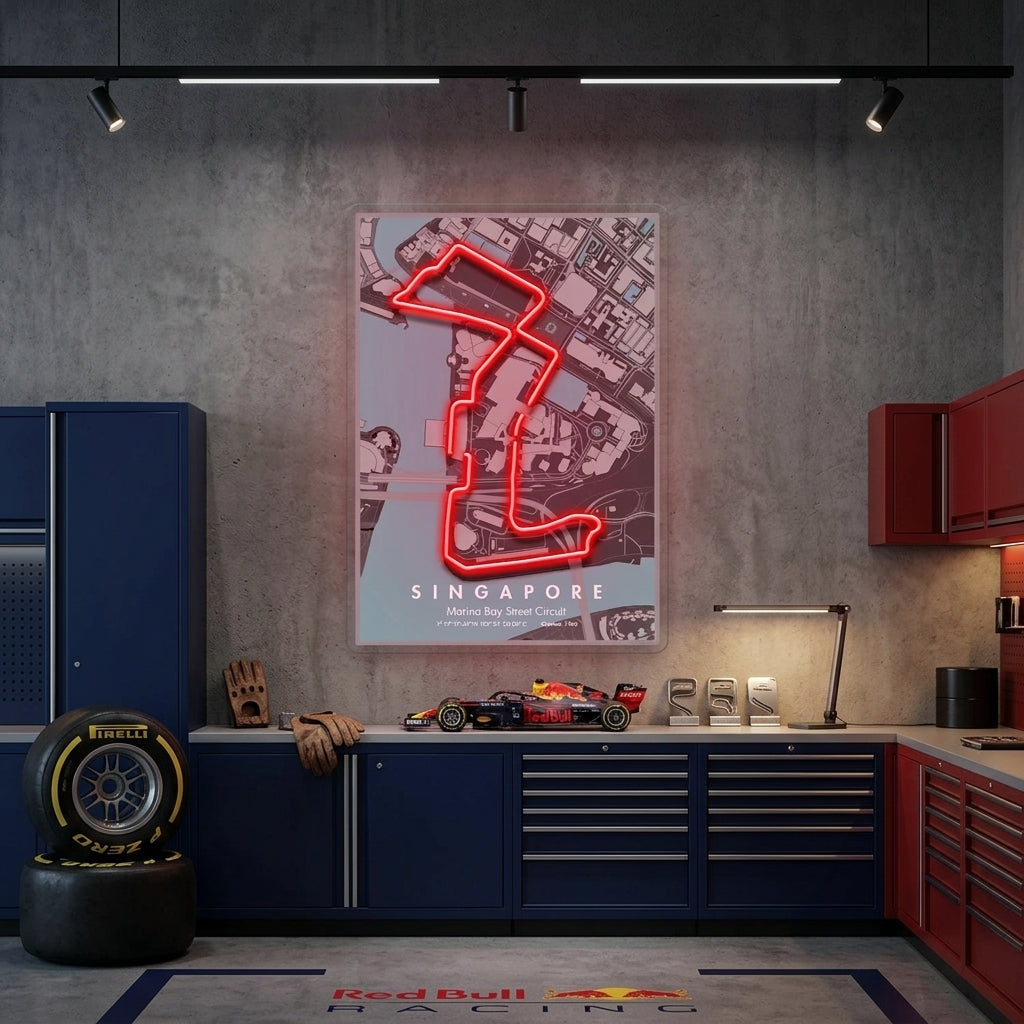 Singapore Formula 1 Circuit LED Neon Sign Light Pop Art