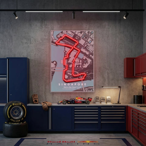 Singapore Formula 1 Circuit LED Neon Sign Light Pop Art