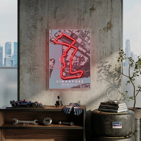 Singapore Formula 1 Circuit LED Neon Sign Light Pop Art