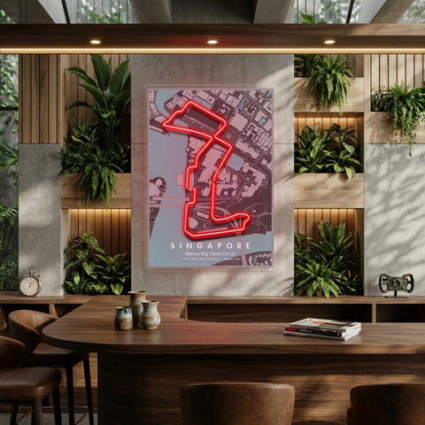 Singapore Formula 1 Circuit LED Neon Sign Light Pop Art