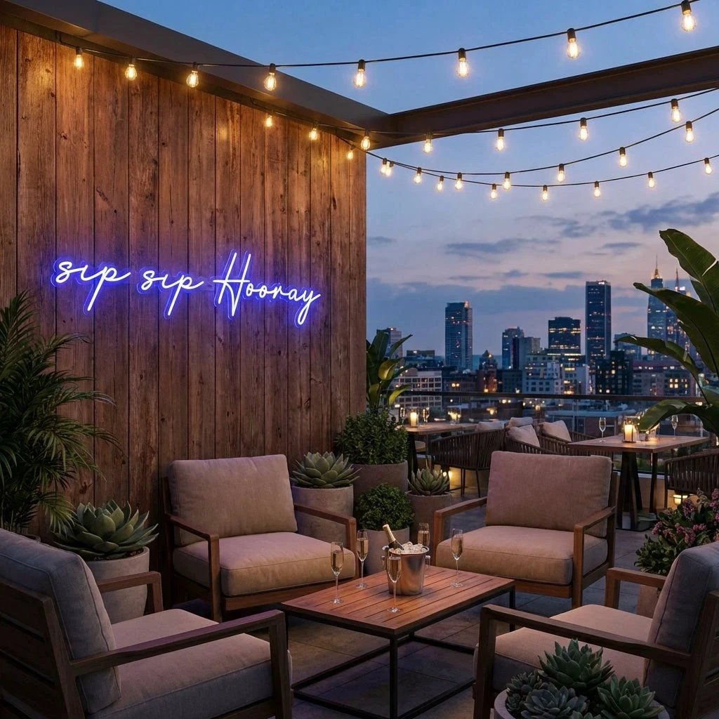 Sip Sip Hooray Led Neon Sign Light