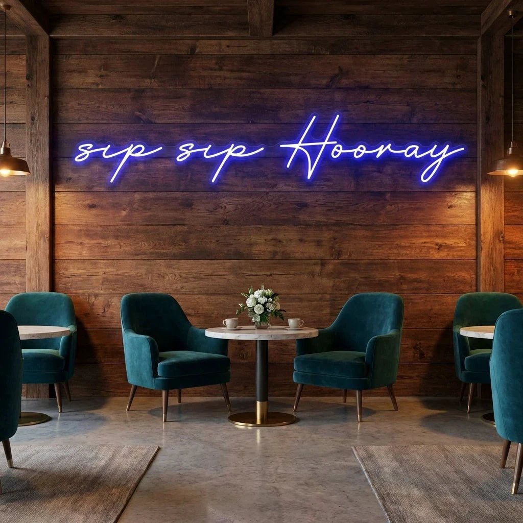Sip Sip Hooray Led Neon Sign Light