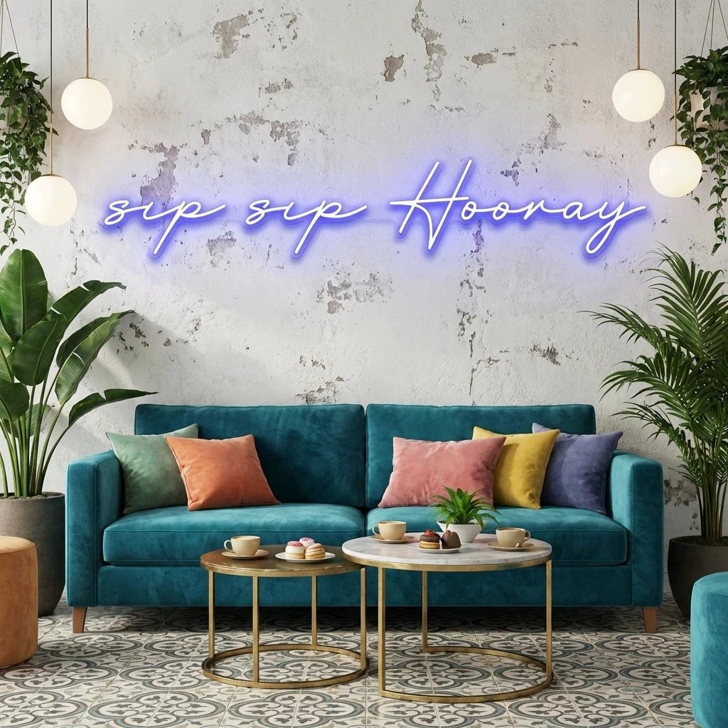 Sip Sip Hooray Led Neon Sign Light