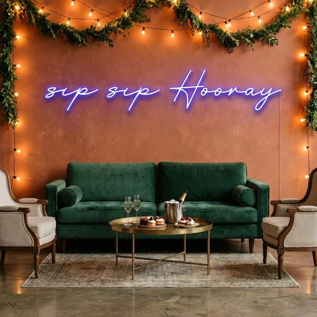 Sip Sip Hooray Led Neon Sign Light