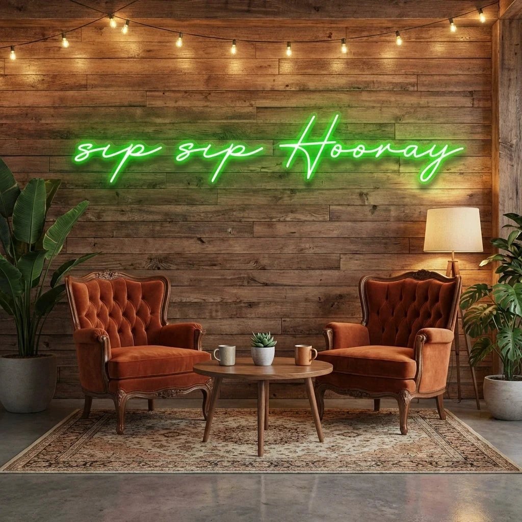 Sip Sip Hooray Led Neon Sign Light