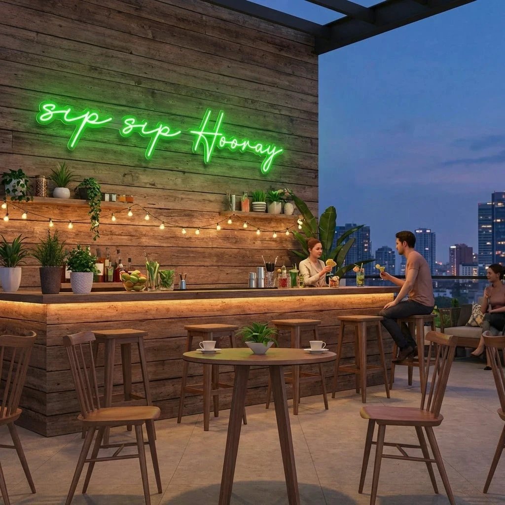 Sip Sip Hooray Led Neon Sign Light