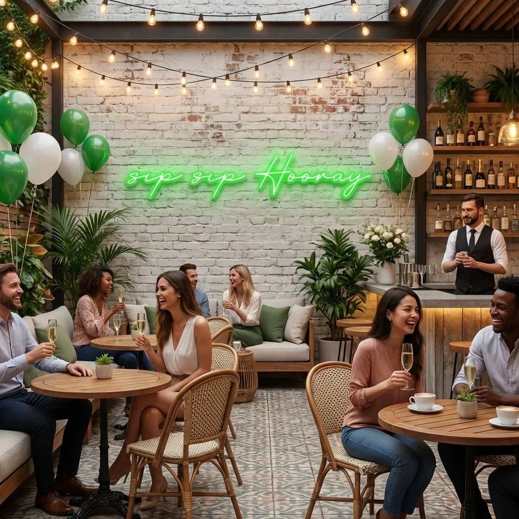 Sip Sip Hooray Led Neon Sign Light