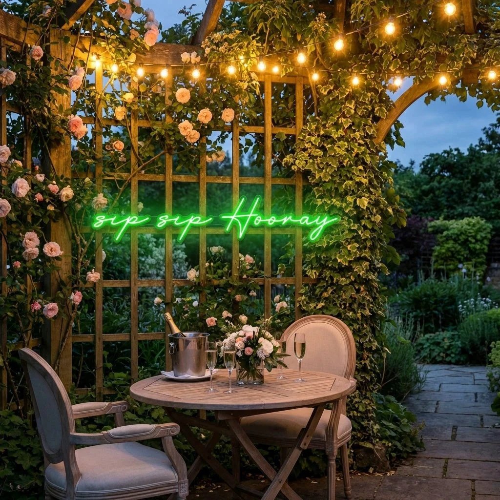 Sip Sip Hooray Led Neon Sign Light