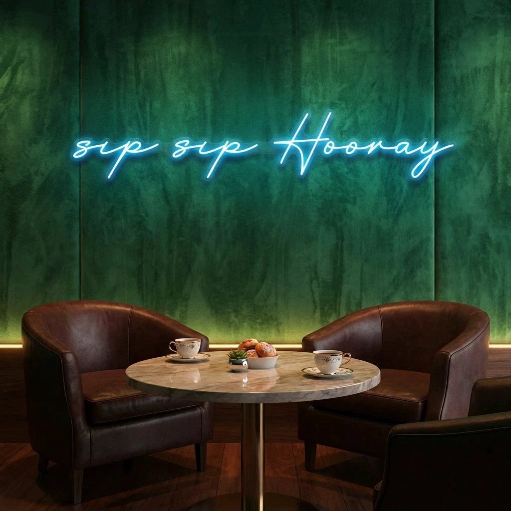Sip Sip Hooray Led Neon Sign Light