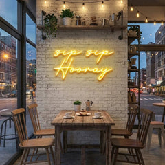 Sip Sip Hooray Led Neon Sign Light