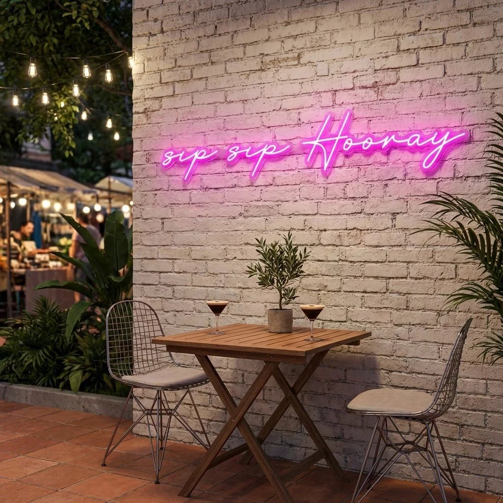 Sip Sip Hooray Led Neon Sign Light