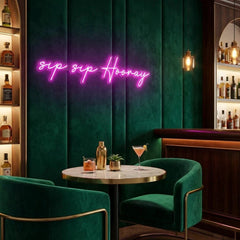 Sip Sip Hooray Led Neon Sign Light
