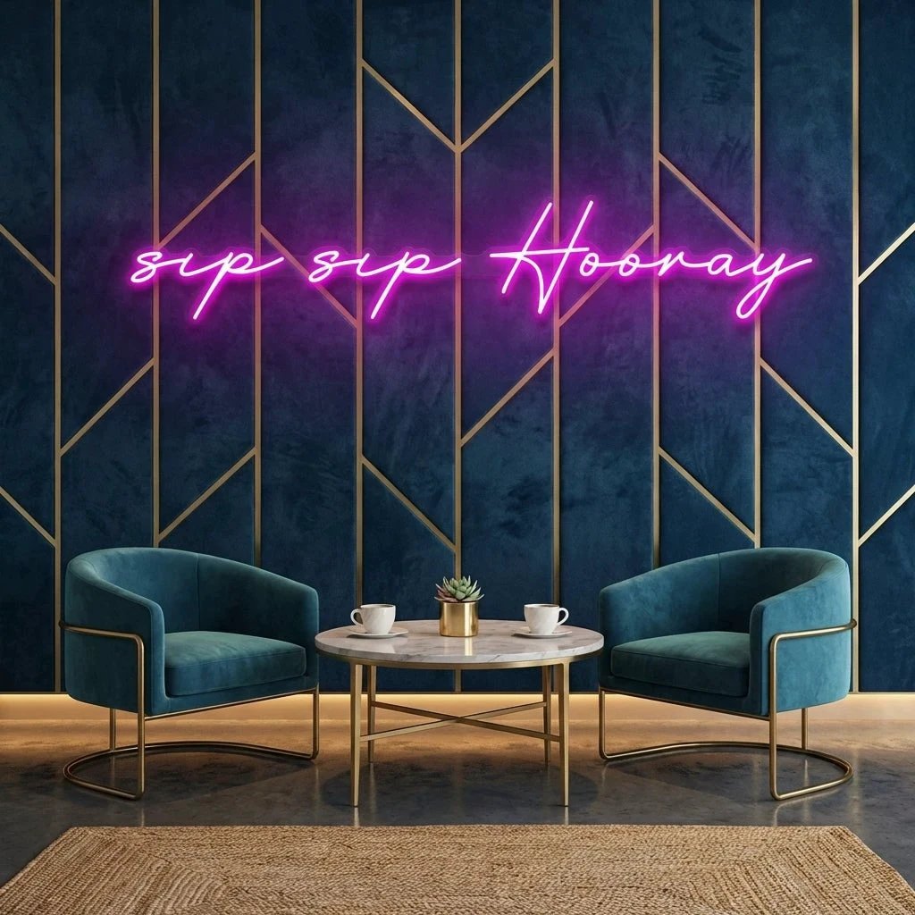 Sip Sip Hooray Led Neon Sign Light
