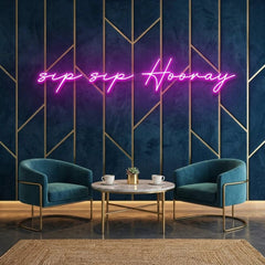 Sip Sip Hooray Led Neon Sign Light