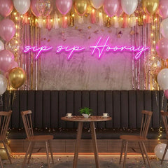Sip Sip Hooray Led Neon Sign Light