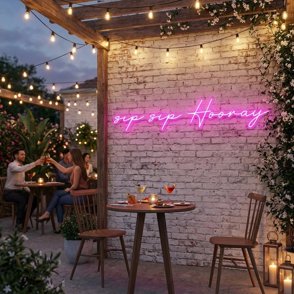 Sip Sip Hooray Led Neon Sign Light