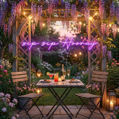 Sip Sip Hooray Led Neon Sign Light