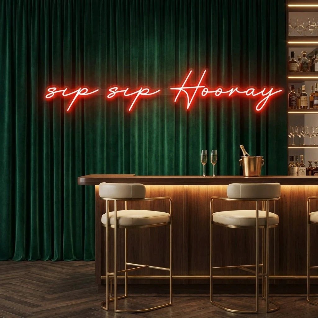 Sip Sip Hooray Led Neon Sign Light