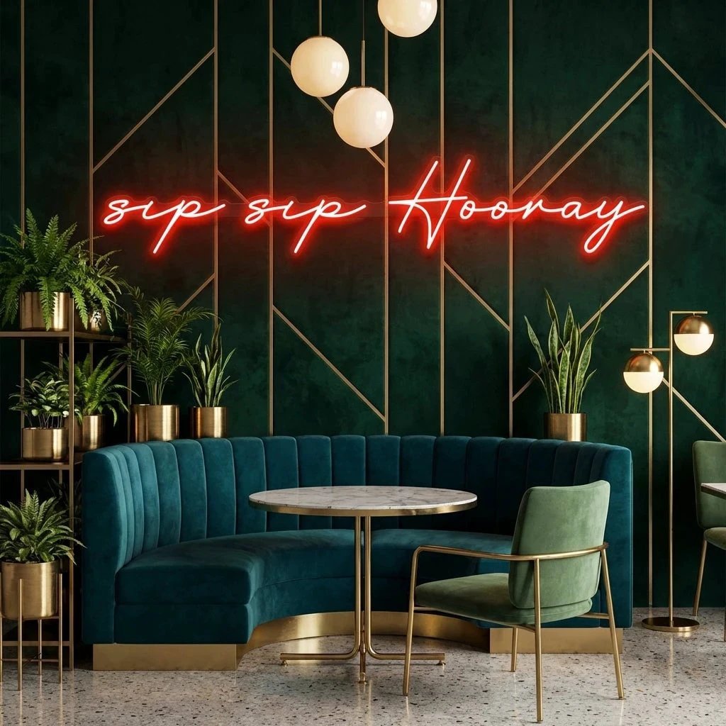 Sip Sip Hooray Led Neon Sign Light