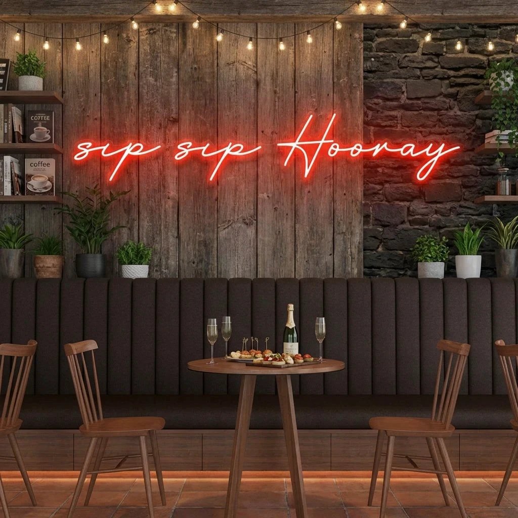 Sip Sip Hooray Led Neon Sign Light