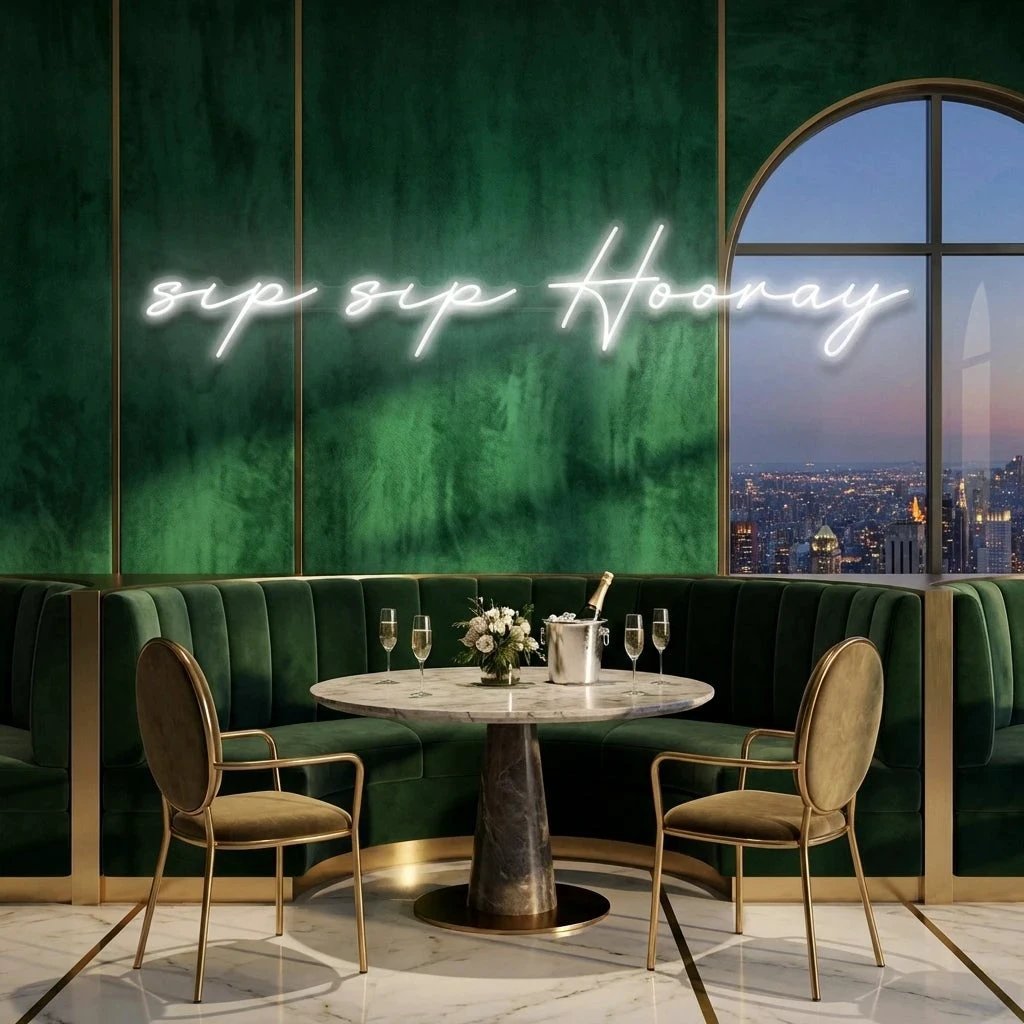 Sip Sip Hooray Led Neon Sign Light