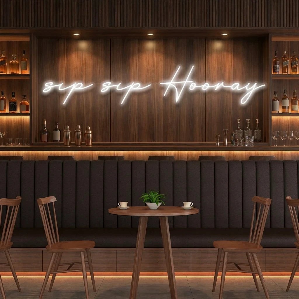 Sip Sip Hooray Led Neon Sign Light