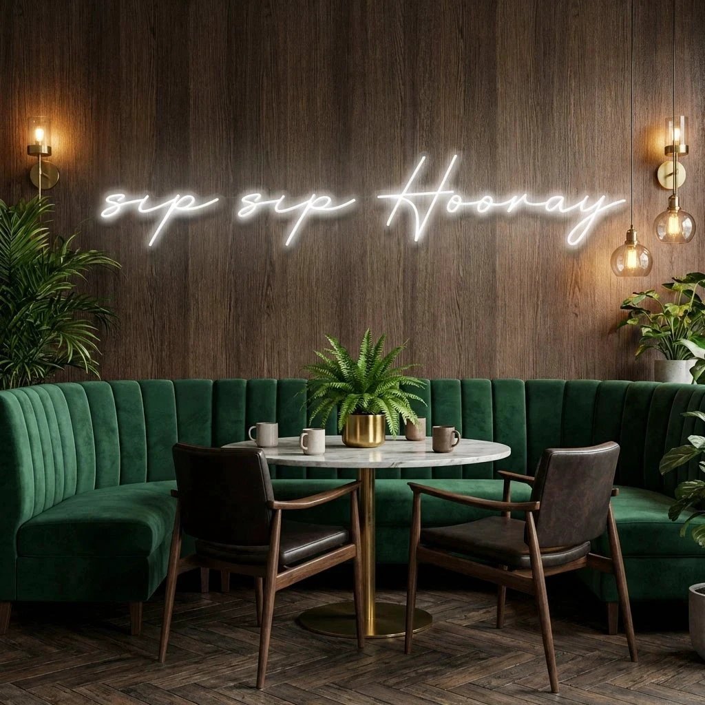 Sip Sip Hooray Led Neon Sign Light