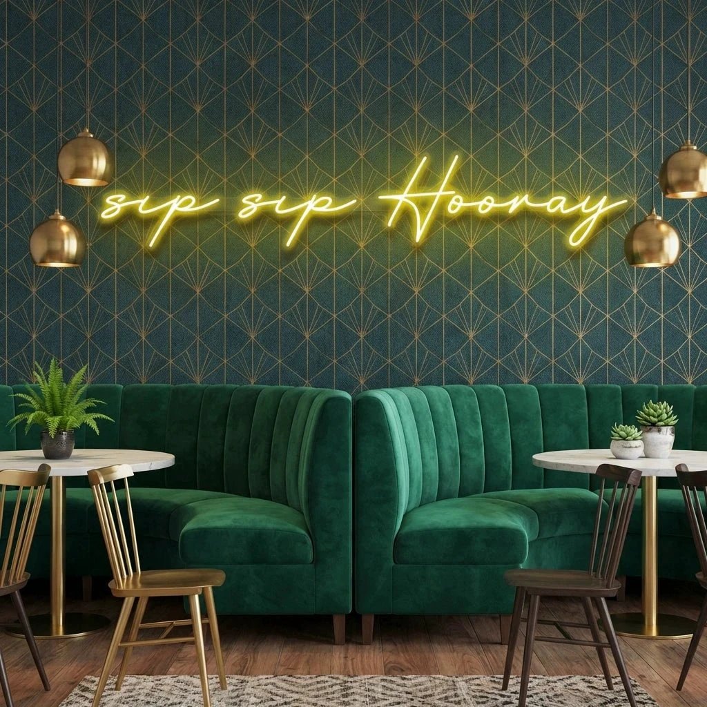 Sip Sip Hooray Led Neon Sign Light