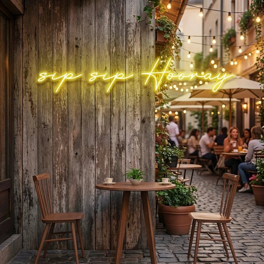 Sip Sip Hooray Led Neon Sign Light