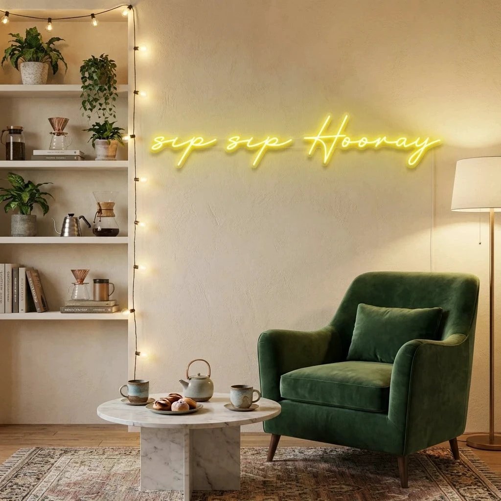 Sip Sip Hooray Led Neon Sign Light