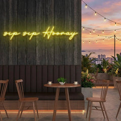 Sip Sip Hooray Led Neon Sign Light