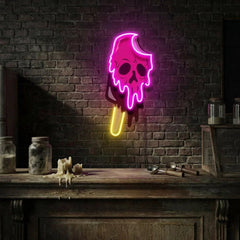 Skull Ice Cream Blackpink Artwork Led Neon Sign Light