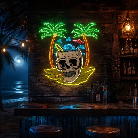 Skull Island LED Neon Sign Light Pop Art