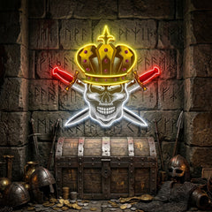 Skull King LED Neon Sign Light Pop Art