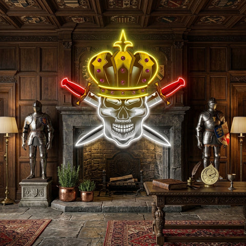 Skull King LED Neon Sign Light Pop Art