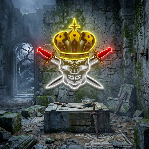 Skull King LED Neon Sign Light Pop Art