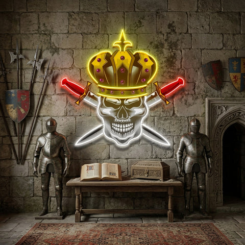 Skull King LED Neon Sign Light Pop Art