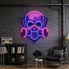 Skull Gas Mask LED Neon Sign Light Pop Art
