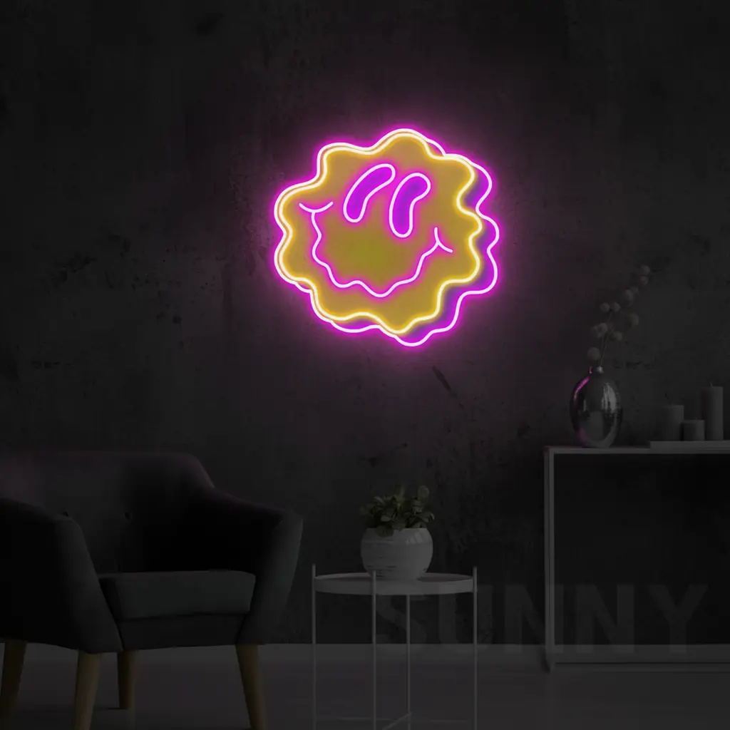 Smile Acrylic Led Neon Sign for Wall Decor