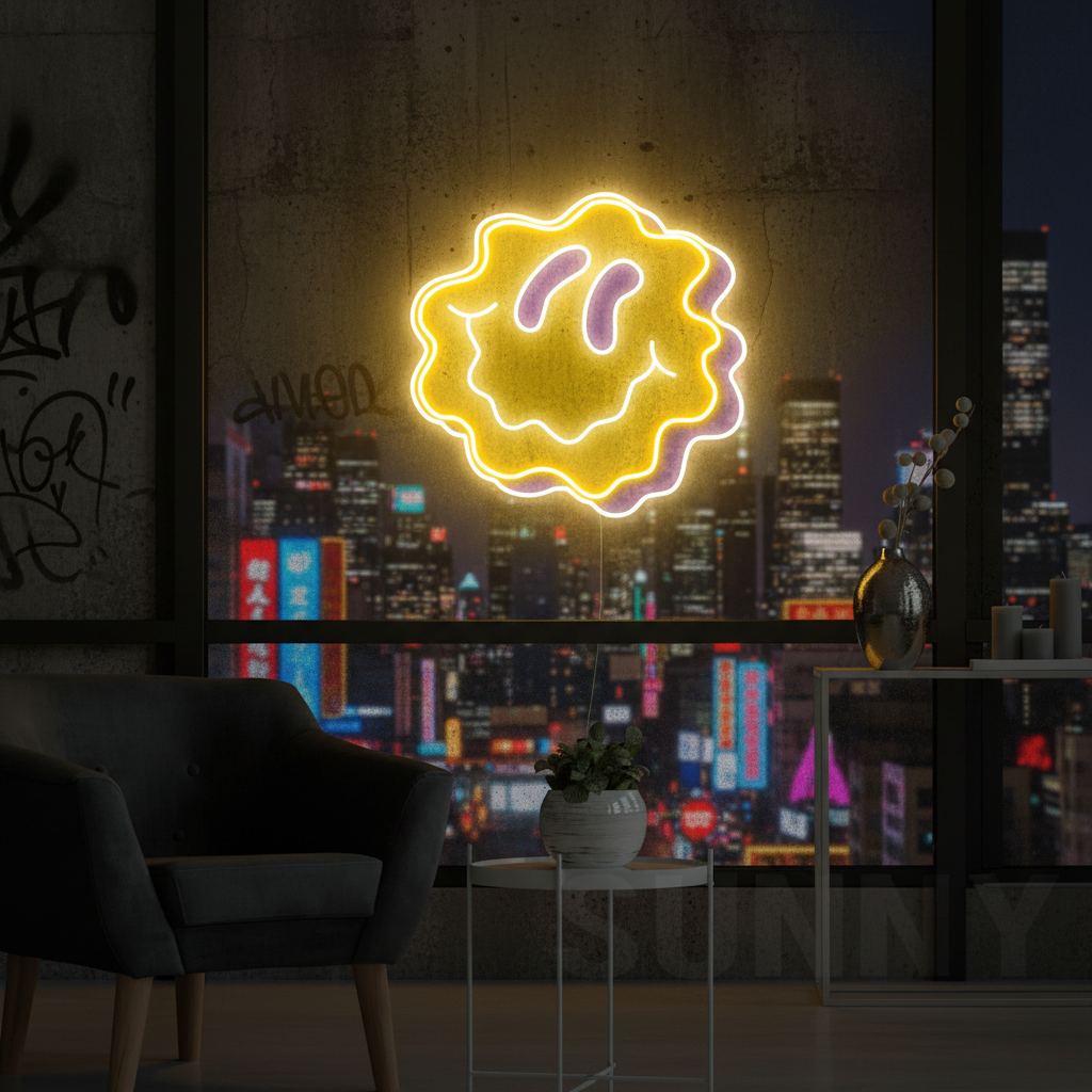 Smile Acrylic Led Neon Sign for Wall Decor