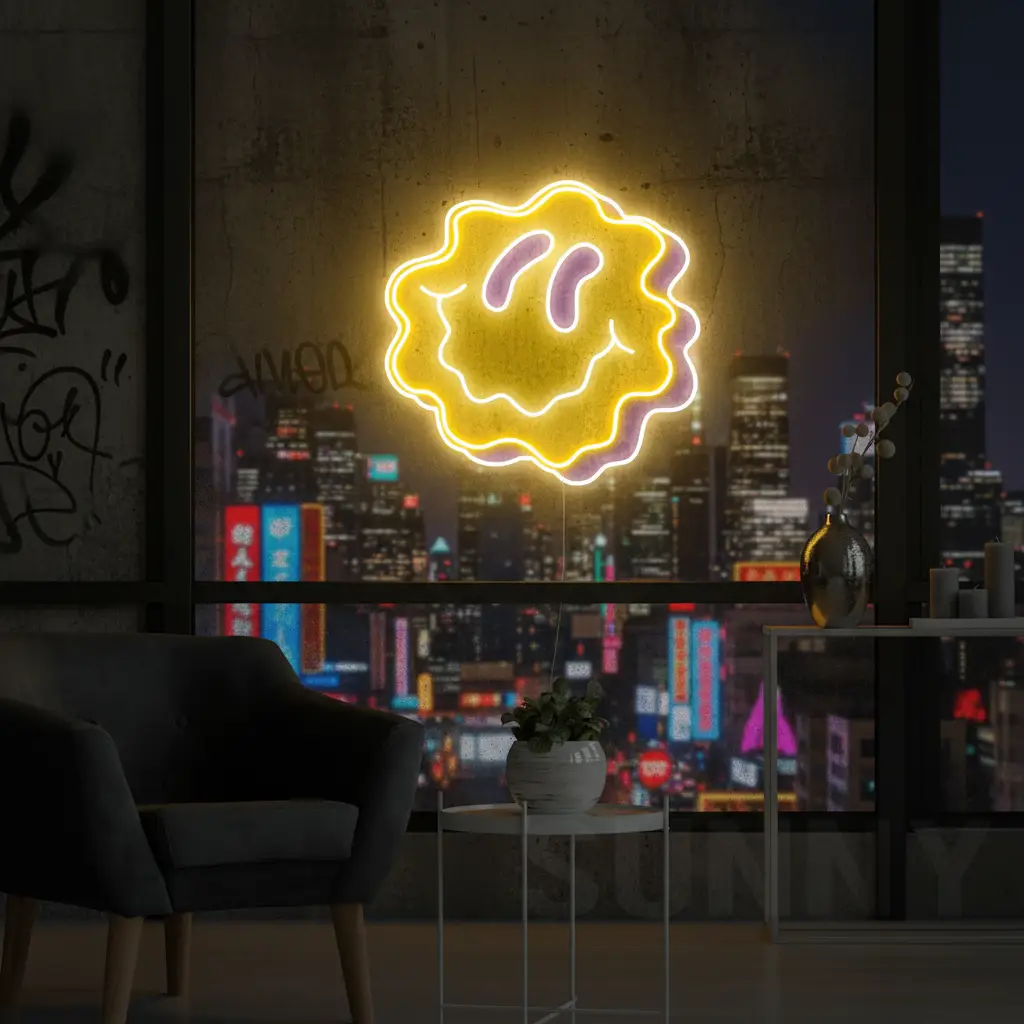 Smile Acrylic Led Neon Sign for Wall Decor