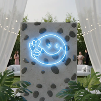 Smiley Face Neon Sign OK Neon Sign Wall Decor Art